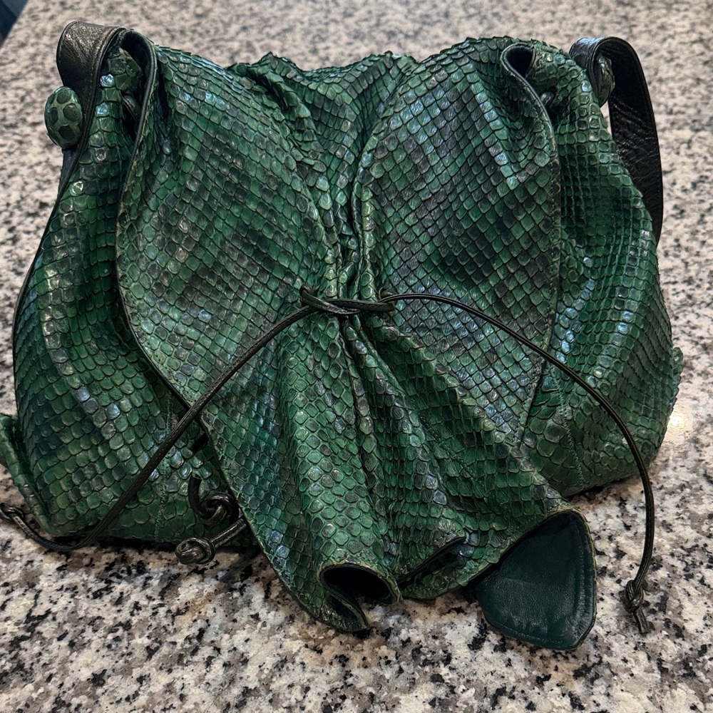 Carlos Falchi Butterfly Crossbody Bag snakeskin